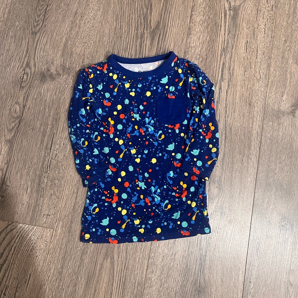 Little Sleepies PLAY Soft Bamboo Colorful Splatter Long Sleeve Shirt - 6-12M EUC